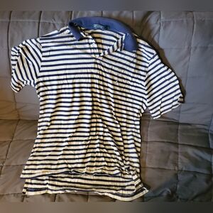 Polo by Ralph Lauren Navy and White Striped Shirt